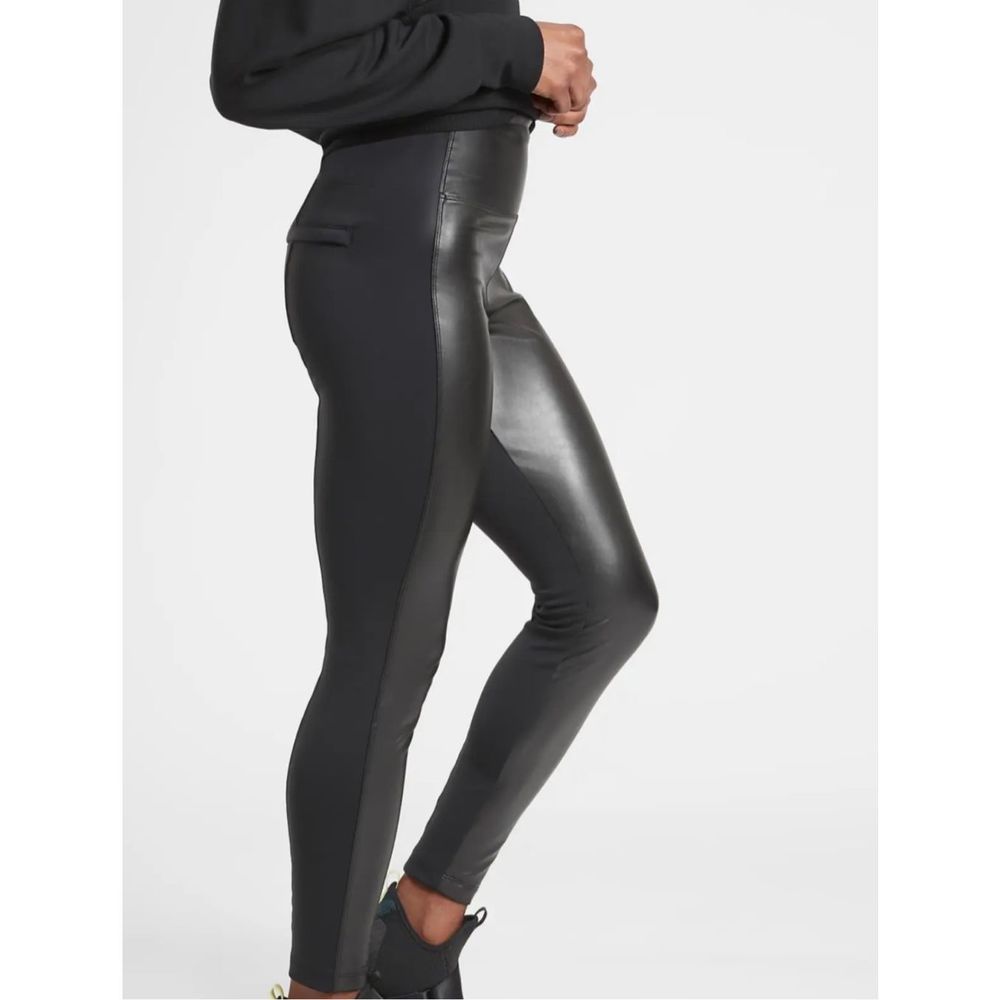 ATHLETA Delancey Shine Tight Black NWOT Size Large - Picture 2 of 7